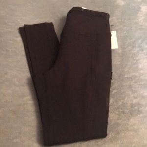 Talbots blk leggings size P Side pockets NWT